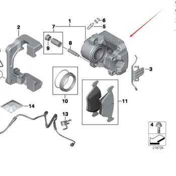 

Front Left Brake Caliper For 2012 2013 2014 2015 2016 BMW 5 Series 528i 34116791919