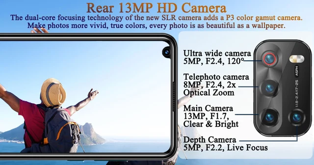 Smartphone con identificación facial Y9, 4 GB RAM + 64 GB ROM, 8MP + 13MP, cámara frontal/trasera, Quad Core, 6,72 ", Android Smartphone con identificación facial Y9, 4 GB RAM + 64 GB ROM, 8MP + 13MP, cámara frontal/trasera, Quad Core, 6,72 ", Android