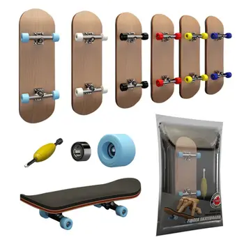 

Finger SkateBoard Wooden Fingerboard Toy Professional Stents Finger Skate Set