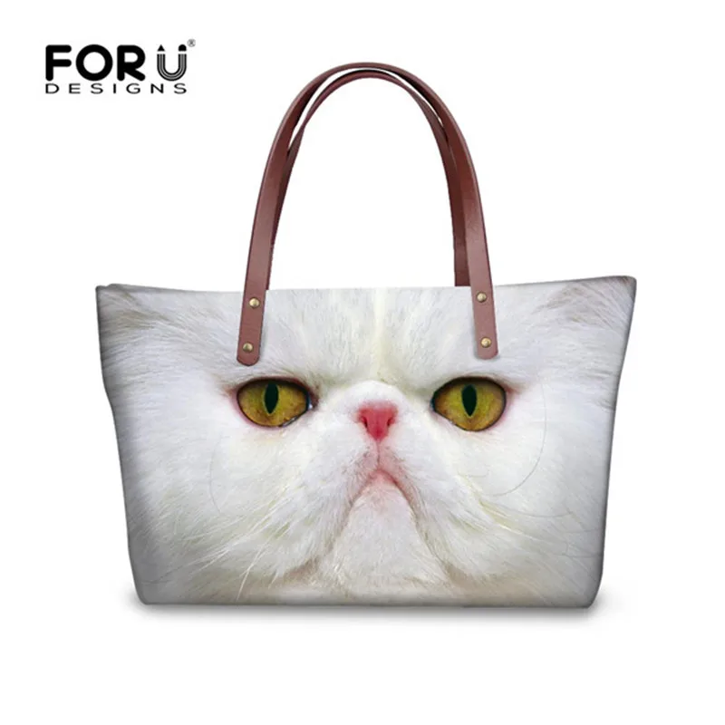 FORUDESIGNS/Женские сумки в стиле Харадзюку, женские сумки с 3D милым котом, сумки через плечо для дам, женские сумки-тоут, Bolsos Feminina - Цвет: H853AL