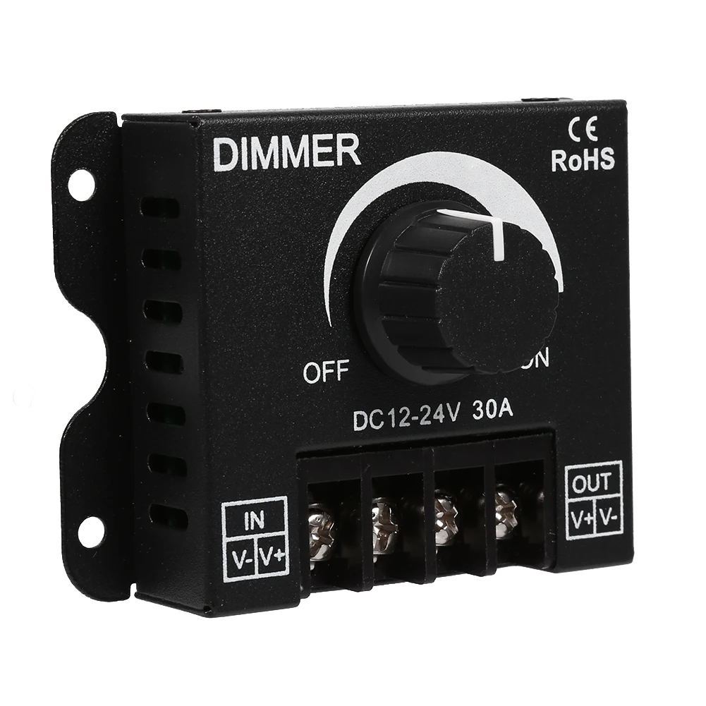 12 V-24 V 30A светодиодный диммер контроллер ручной Управление для светодиодные ленты СВЕТОДИОДНЫЙ монохромный СВЕТОДИОДНЫЙ светильник с ручкой диммер регулируемый
