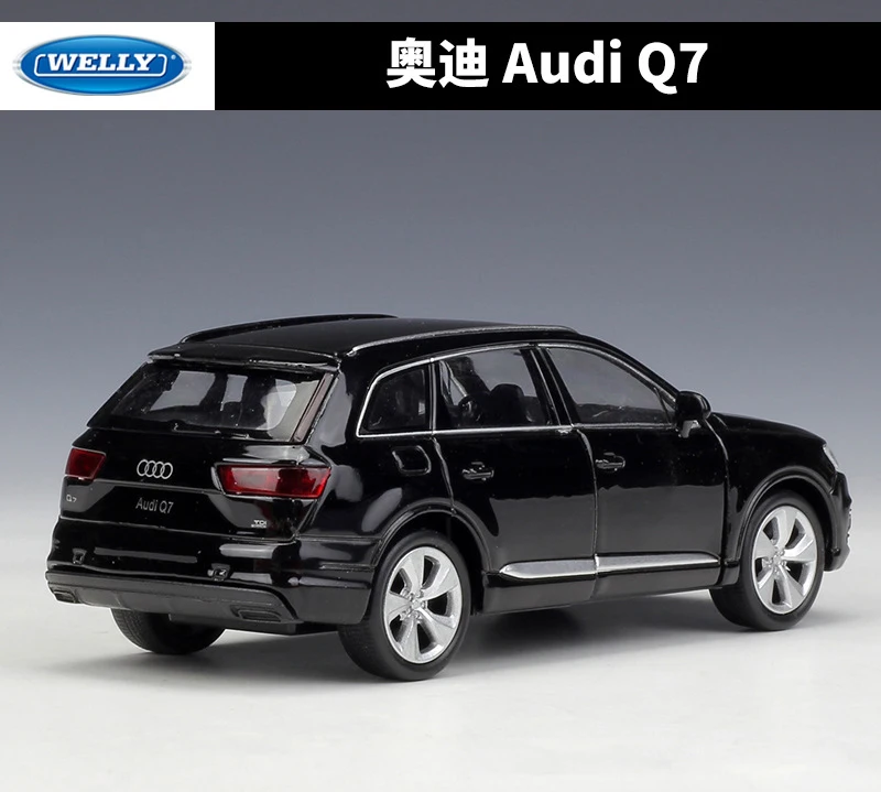 WELLY литая под давлением машина 1:36 Масштаб моделирование Audi Q3/Audi Q7 SUV оттягивающая модель автомобиля металлический сплав игрушка автомобиль для детей Коллекция подарков