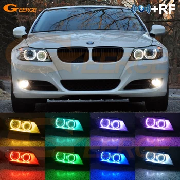 

For BMW 3 Series E90 E91 LCI 2009-2012 Excellent RF remote Bluetooth APP Multi-Color Ultra bright RGB LED Angel Eyes Car styling
