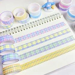 Ruban adhésif décoratif pour Scrapbooking, étiquette autocollante, 1 pièce/ensemble, grille de base en étoile, pour Journal poubelle, papeterie mignonne 