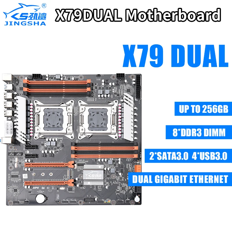 Комплект материнской платы X79 с двумя процессорами 2 * E5 2620 V2 CPU 4*8 ГБ 1600 МГц DDR3 ECC REG