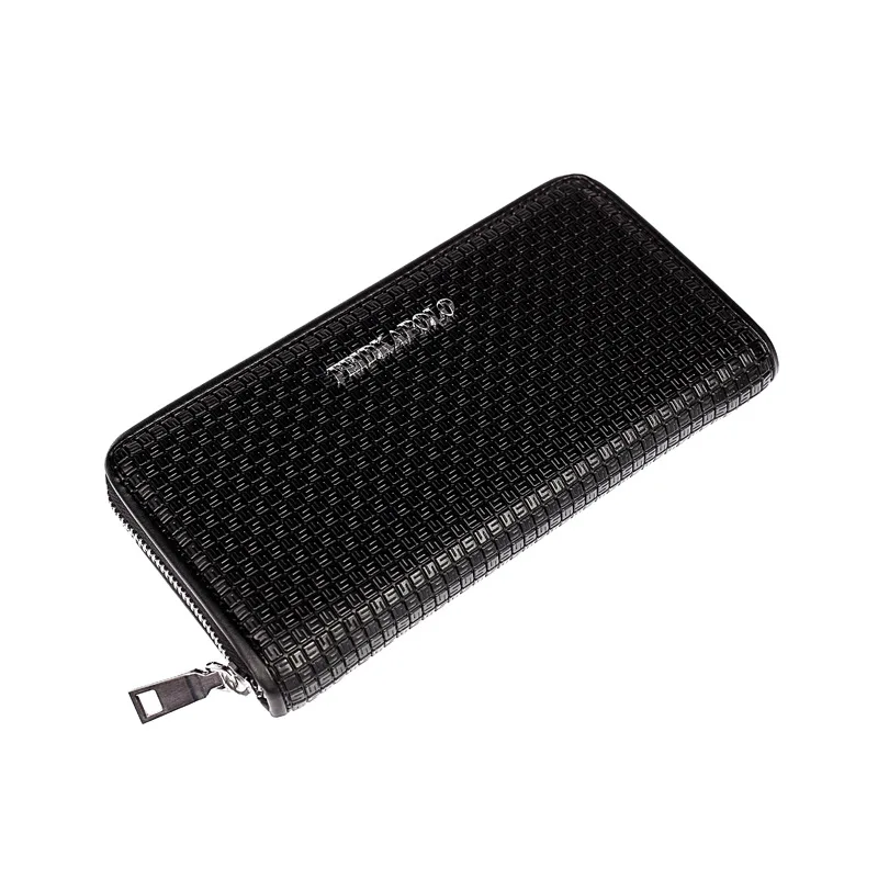 

2019 New Style Casual Pattern Mobile Phone Bag Men Mid-length Casual Double Zipper Clutch Wallet
