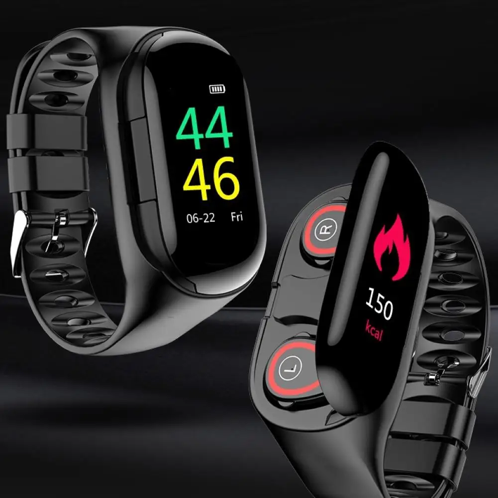 M1 Newest AI Smart Watch With Bluetooth Earphone Heart Rate Monitor Smart Wristband Long Time Standby Sport Watch Men M1 Newest AI Smart Watch With Bluetooth Earphone Heart Rate Monitor Smart Wristband Long Time Standby Sport Watch Men