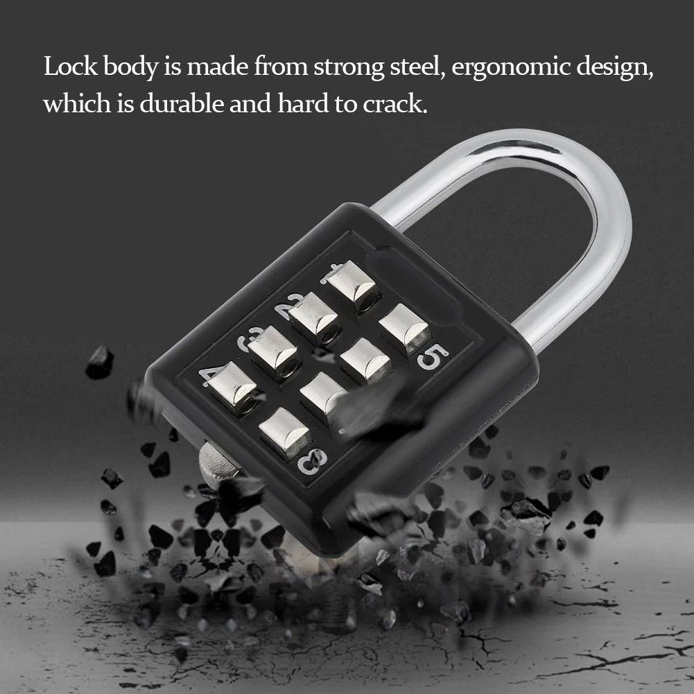 Смарт-8 цифр паролем Мини Сильный замок для двери кузова Комбинации телефонный код безопасности замок с паролем для масштабных дорожных чемоданов, Чемодан