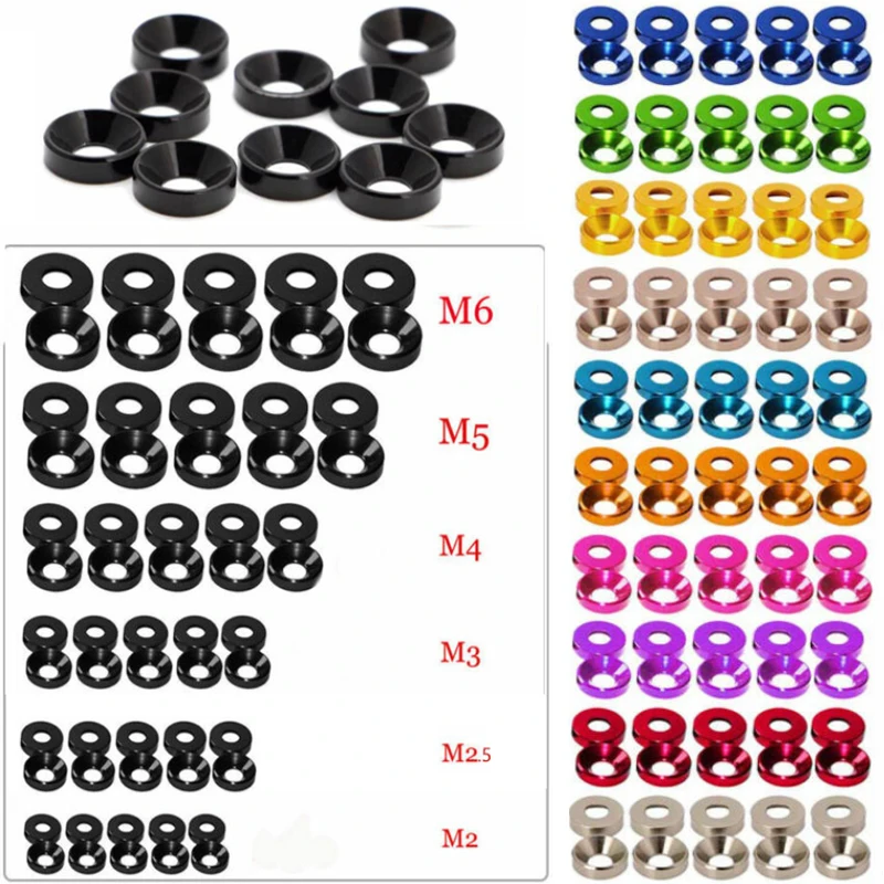 Anodized Aluminum Alloy Countersunk Head Bolt Washers