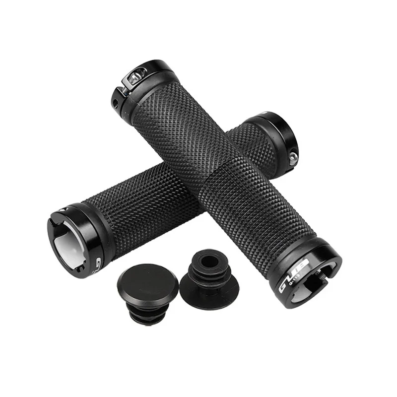 Black-Style2-Rubber GUB велосипедные ручки противоскользящие резиновые/губчатые/кожаные MTB шоссейные велосипедные ручки амортизирующие велосипедные ручки - Цвет: Black-Style2-Rubber