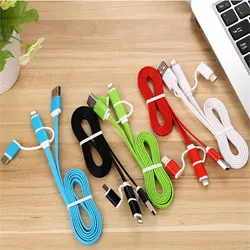 Black Usb-кабель три в одном Быстрая зарядка 1 метр линия передачи данных подходит для Xiaomi Mi9 Mi8 huawei Ipx Xs OPPO VIVO зарядное оборудование - Цвет: Black