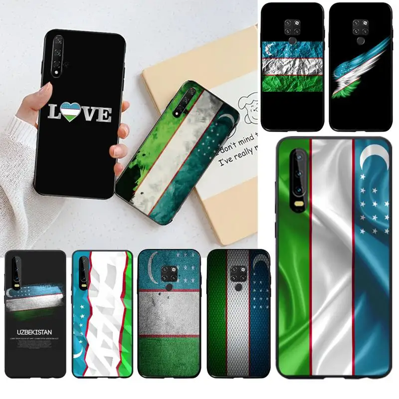 YJZFDYRM чехол для телефона с изображением узбекского флага DIY Huawei P40 P30 P20 lite Pro Mate 20 P