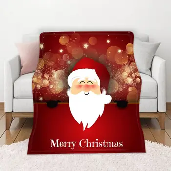

Christmas Autumn And Winter Warm Sofa Blanket HD Printing Double-sided Flannel Air Conditioning Blanket 150*130cm (60*50in)