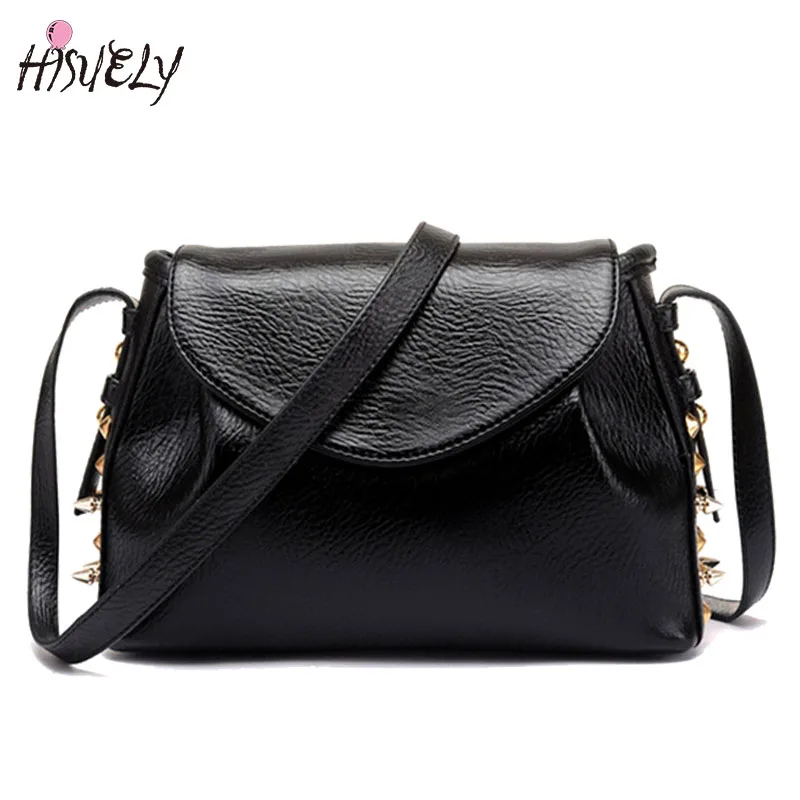 Новые модные женские туфли небольшие моды Винтаж заклепки CrossBody/Для женщин сумка/мини-сумка в стиле панк/Сумка черный Цвет Лидер продаж