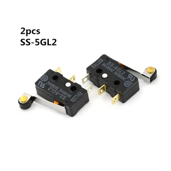 

2pcs/lot SS-5GL2 Microswitch Hinge Roller Lever SPDT 3Pin Subminiature Basic Limit Switch