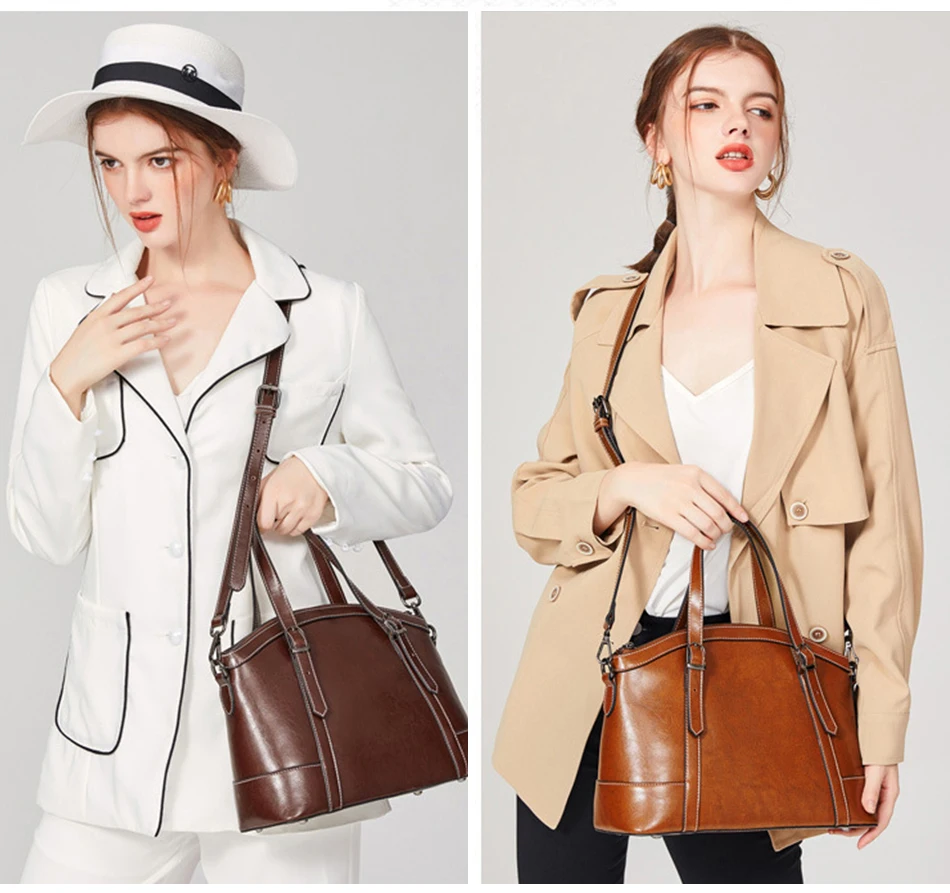 REALER роскошные женские сумки женские винтажные кожаные сумки через плечо Большая вместительная сумка через плечо для дам