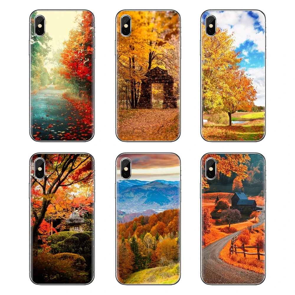 Transparent Soft Shell Covers For Xiaomi Redmi 4 3 3S Pro Mi3 Mi4 Mi4i Mi4C Mi5 Mi5S Mi Max Note 2 Autumns |