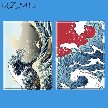 

For New iPad 9.7 pro/air3 10.5 11 10.2 air2 mini 45 The Great Wave off Kanagawa Smart Awake Tablet Protective Case Cover+Gifts