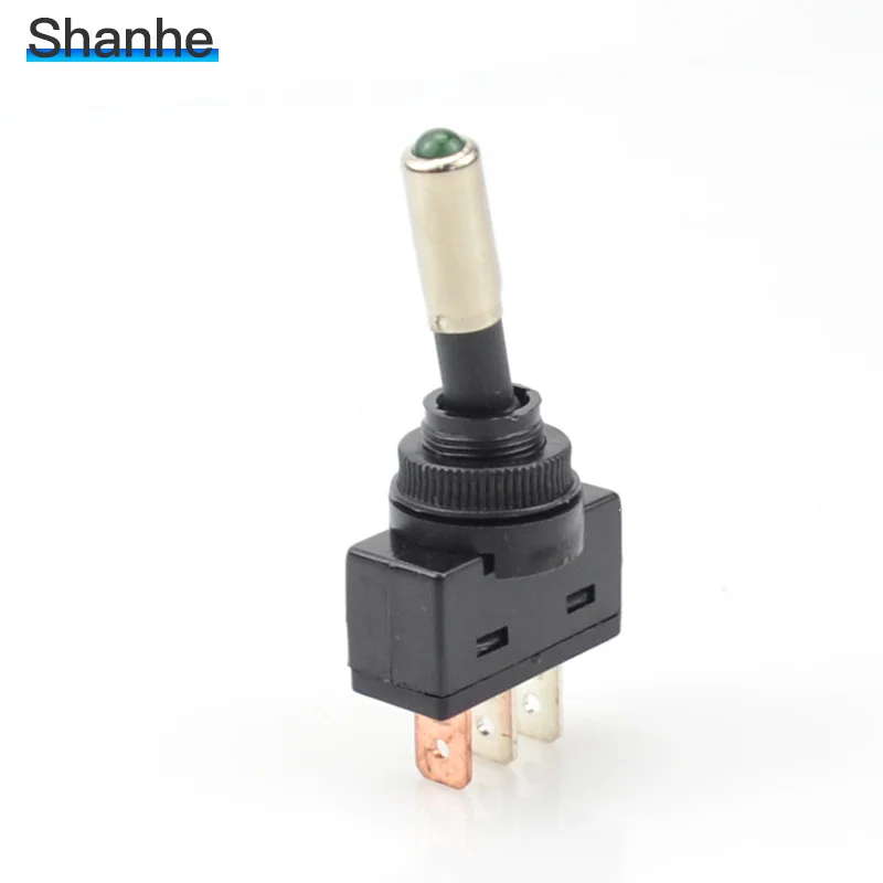 1 шт 12V 20A авто светодиодный светильник переключатель кулисный переключатель 3Pin SPST вкл/выкл - Цвет: Зеленый