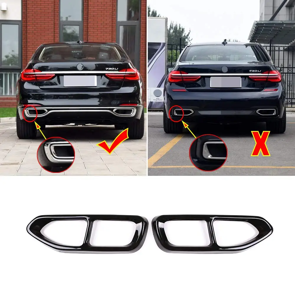 Накладка на выхлопную трубу из нержавеющей стали для BMW 7 серии G11 G12 730 740 750i 2016 2017
