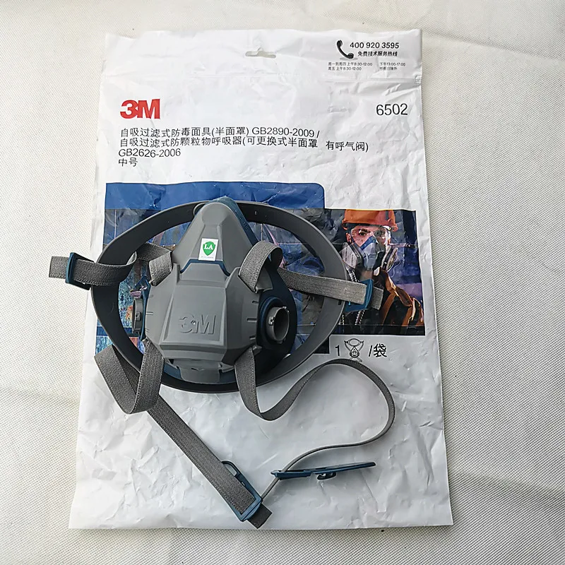 3M 6502 Half Facepiece silicone Respirator Medium size Painting Spraying Face Gas Mask face mask gas mask gas respirator half face respirator mask dustproof respirator