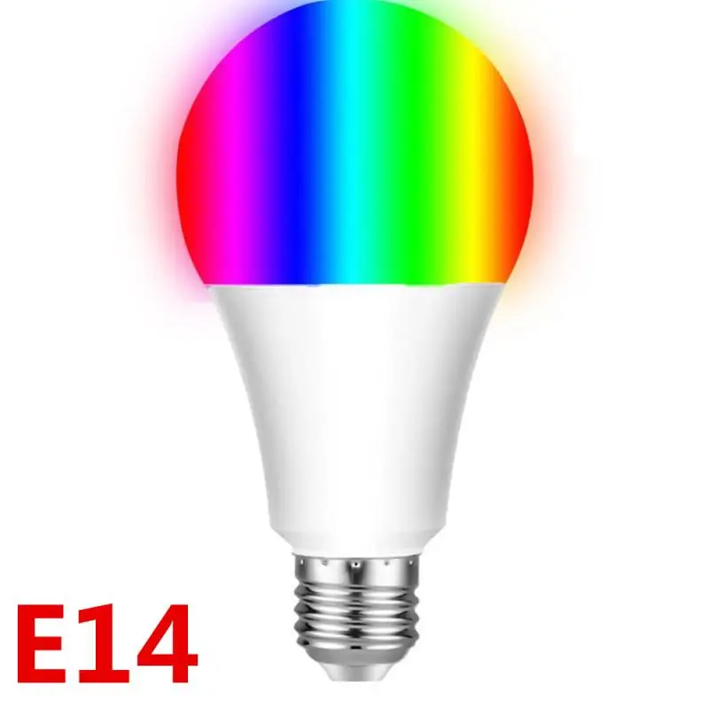 E14 4 шт. E27 B22 E26 E14 умный светодиодный светильник для управления wifi, равный 10 Вт RGB лампа накаливания, совместимый с Alexa и Google Home, Прямая поставка - Испускаемый цвет: E14