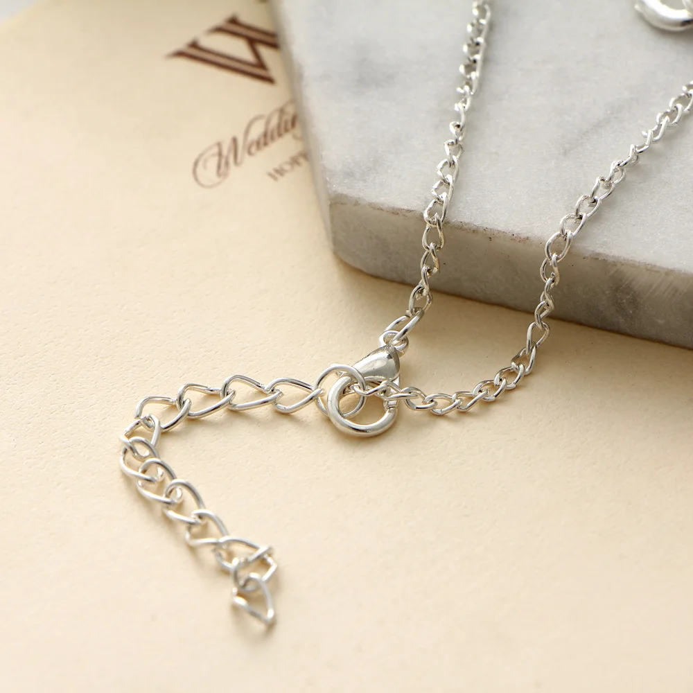 Цвет Дорадо/plateado con cadena en capas y dijes infinitos para mujer