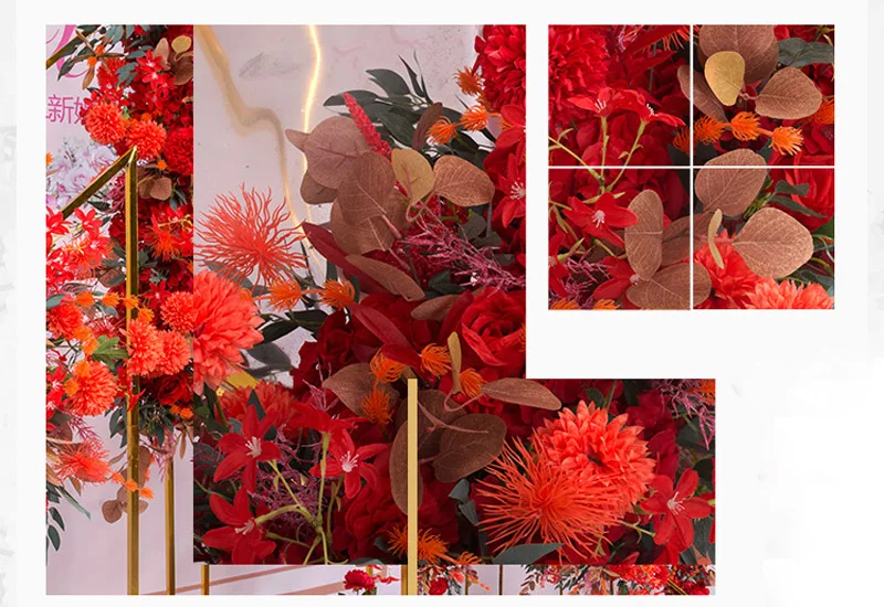 10pcs Artificial Flowers For Home Decoration Fake Dried Flowers Autumn Decoration Wedding Supply Flower Vine Wall Hanging ZJH087