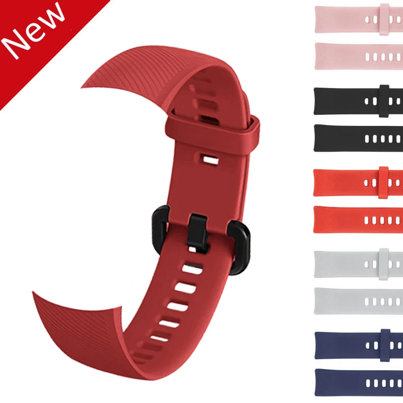 

Silicone strap for Honor band 5 4 wristband replacement Wrist strap for Honor band 5 Protective Film For Huawei Band 4 bracelet