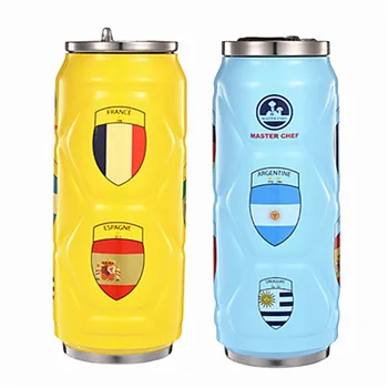 

500ml Stainless Steel Thermos Bottle Water Coffee Mug Creative Design With Seal Straw Lid Portable For Outdoor