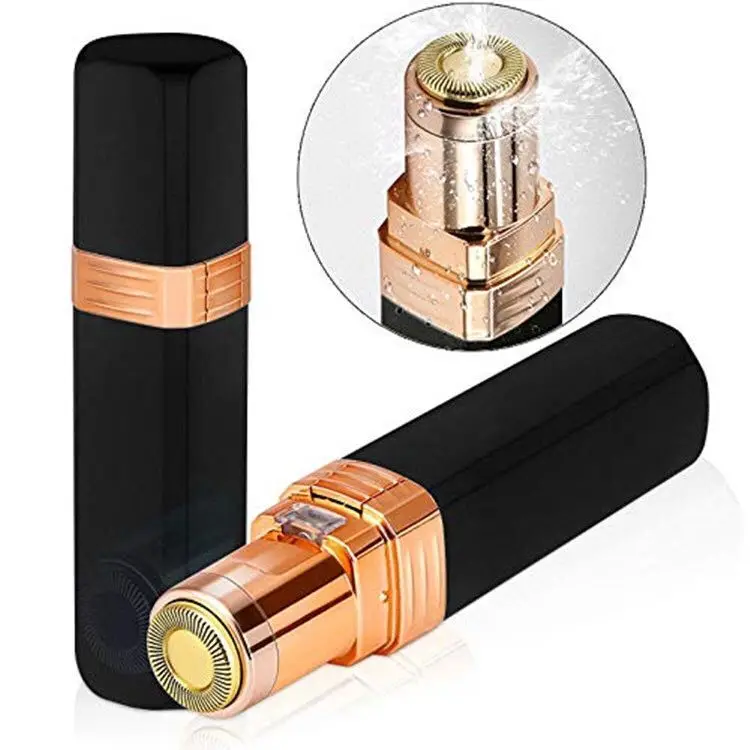 Хит, Женский USB Перезаряжаемый Электрический безболезненный эпилятор для лица, эпилятор для тела, губная помада, инструмент для бритья ног шеи, Большая распродажа - Цвет: black USB