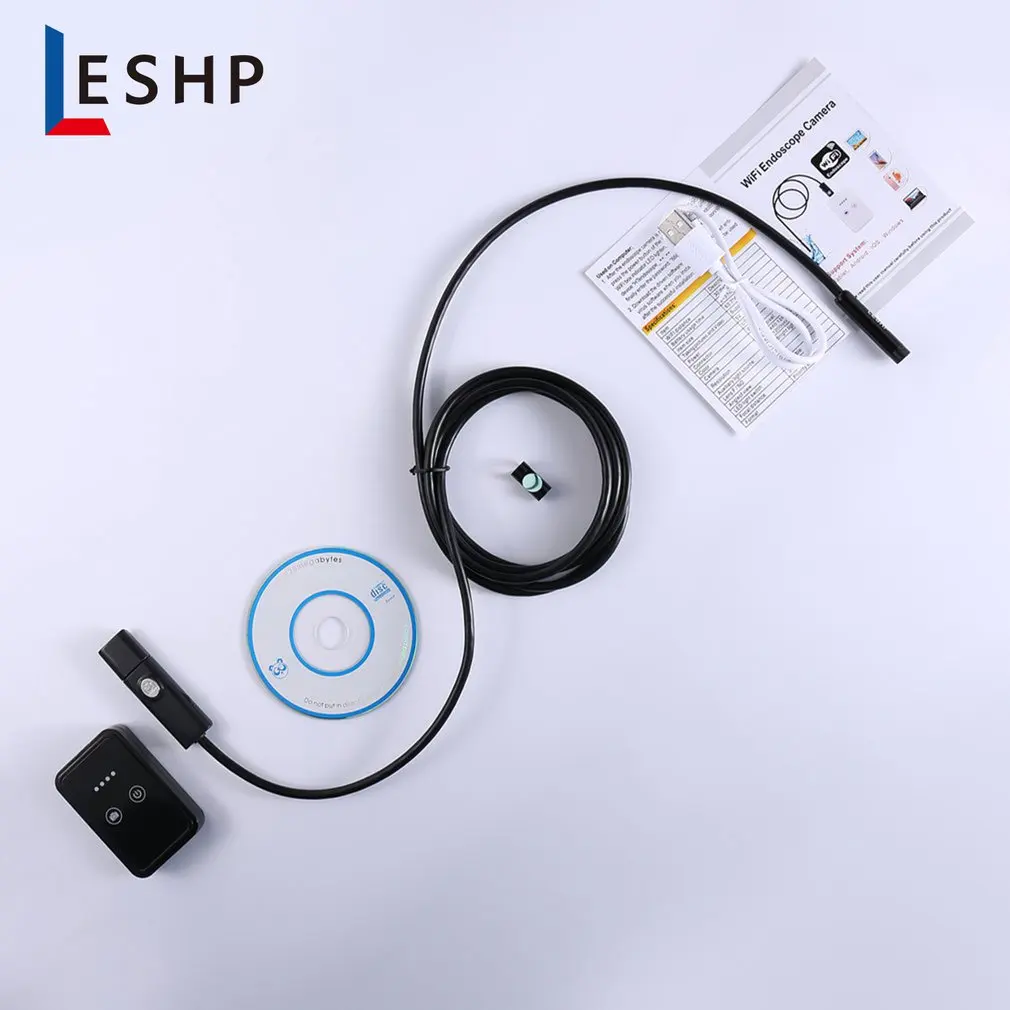 8MM Wireless Universal Wifi Endoscope Camera 2M/5M Cable 6LED Adjustable Waterproof Borescope Snake Tube for Iphone
