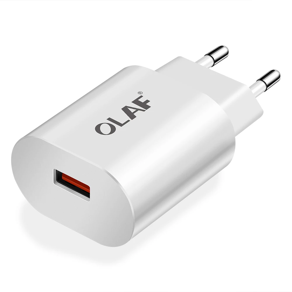 Olaf QC 3,0 USB зарядное устройство для Xiaomi Mi 9 быстрое зарядное устройство 4,0 супер зарядное устройство для iPhone XS MAX 7 зарядное устройство для samsung A70 - Тип штекера: EU White USB Charger