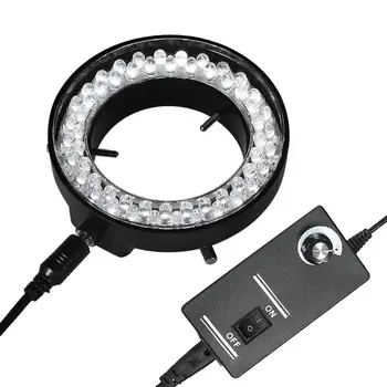 

Adjustable 56 LED Ring Light Illuminator Lamp for Industry Stereo Microscope Camera Magnifier AC 90V-240V Power Adapter