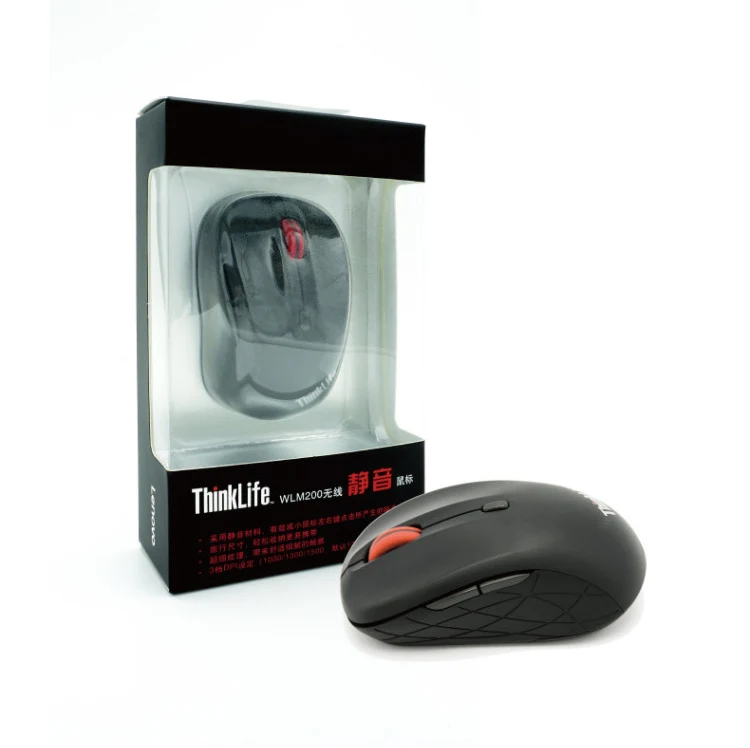 Беспроводная мышь LENOVO Thinklife WLM200 2 4 ггц 1500 точек/дюйм USB приемник бесшумная мышь|2.4ghz