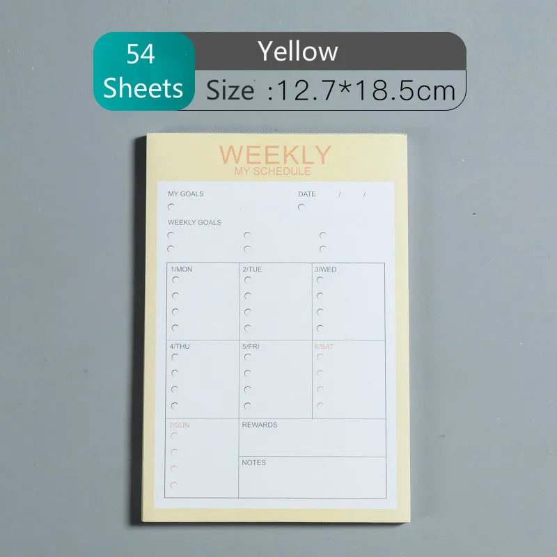 A4 Week Plan This Desktop Year Calendar Schedule Organizer 54 Simple Note  Paper Xiaoqingxin College Students' School Plan - Notebook - AliExpress