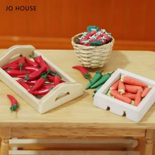 

JO HOUSE 10pcs/set Simulation Fruits Vegetables 1:12 Dollhouse Minatures Model Dollhouse Accessories