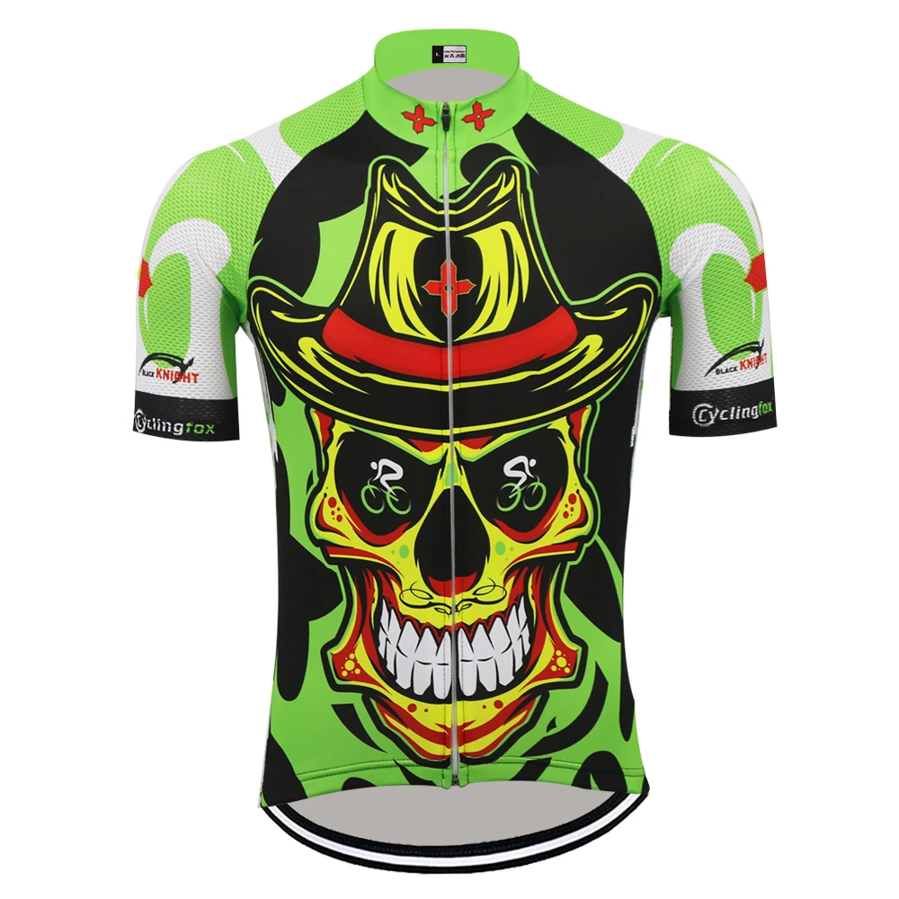 Classic Cycling Jersey Men's Short Sleeve Green Bicycle Clothing Top