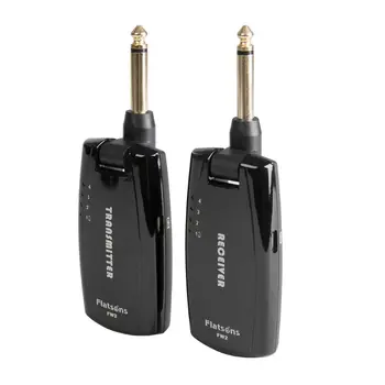 

Wireless Guitar System 2.4GHz Rechargeable 4 Channels Transmitter Receiver 4ms Latency for Passive Guitars Parts Accessories