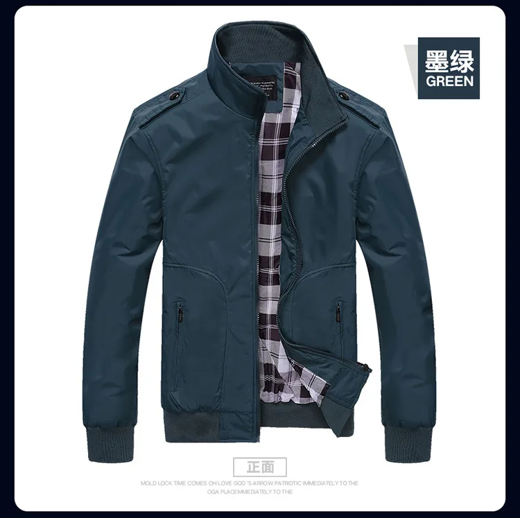 Spring And Autumn New Style Stand Collar Men Jacket Youth Casual Large Size MEN'S Coat Jacket Tops