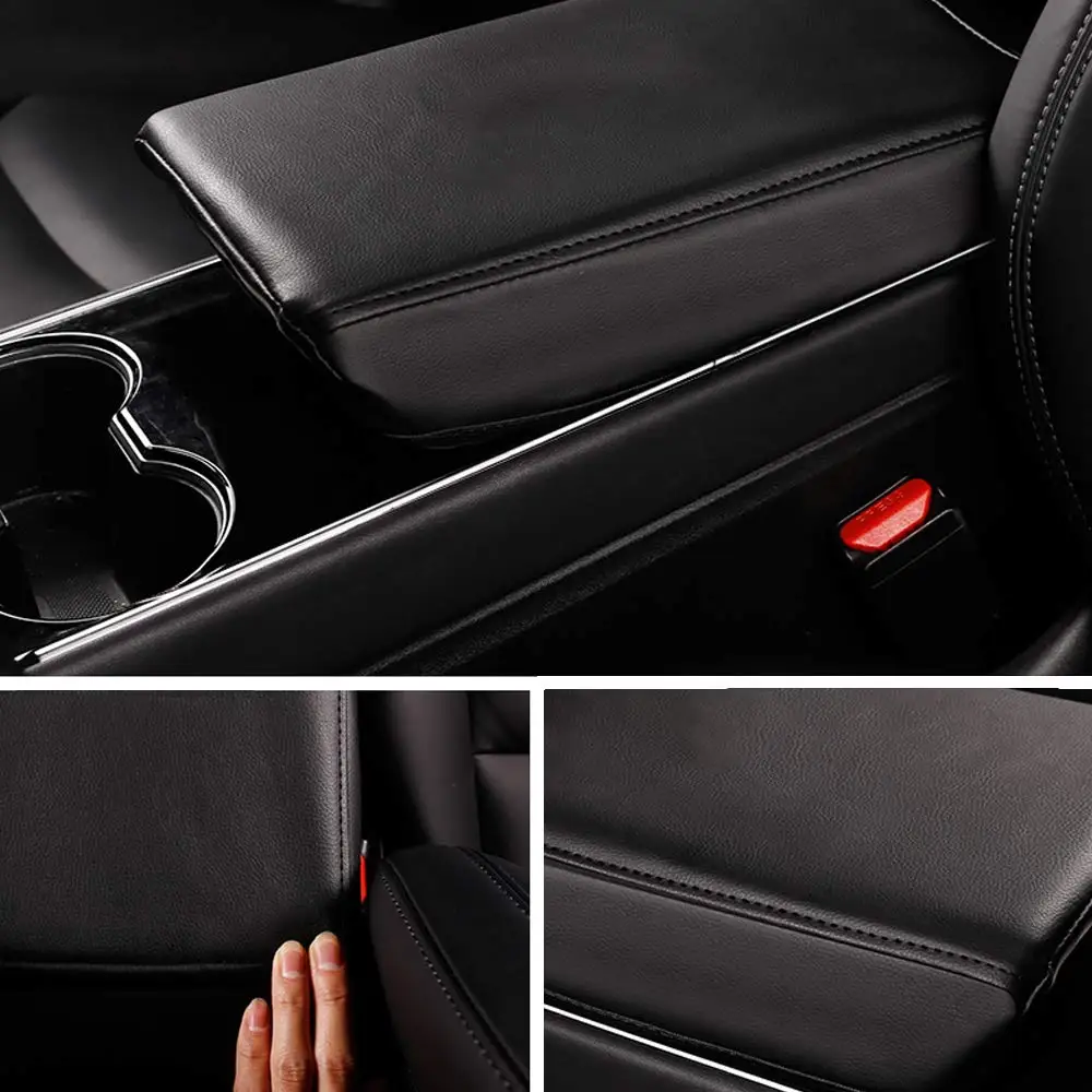 

For Tesla Model 3 Leather Center Car Armrest Pad Cover Armrest Box Cover Pad Cushion T esla Model 3 Center Console Cover Armrest
