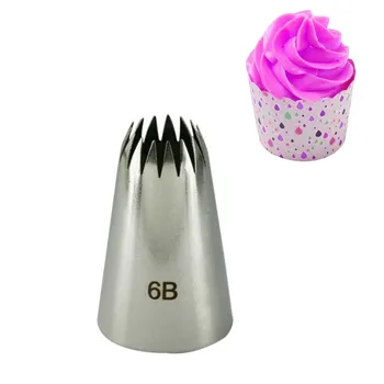 

Stainless Steel Nozzle Cake Decorating Tips Writing Tube Icing Nozzle Baking & Pastry Tools Cupcake Baking Tools 6B#