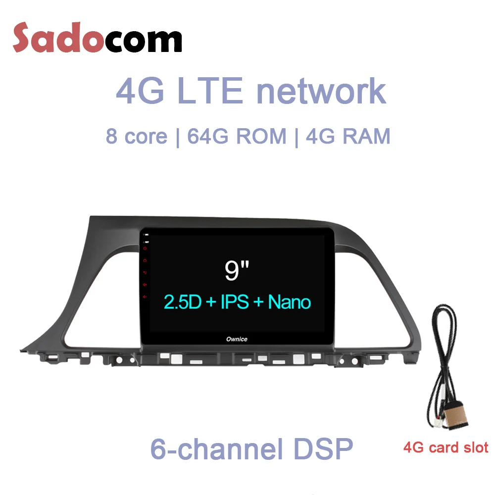 9 &quotDSP автомобильный dvd-плеер 8 ядерный 64 Гб ПЗУ 4 ОЗУ 4G LTE gps Радио OBD Android 1 для hyundai
