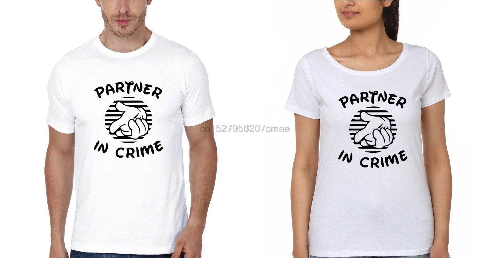 

Crime Partners Cute Matching Couple Shirts For Valentines Day Gift Present Idea