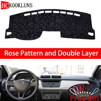 

Rose Pattern For SKODA Fabia 2015 2016 2017 Dashboard Cover Car Stickers Car Decoration Car Accessories Interior Car Decals