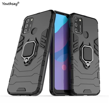 Para Samsung Galaxy A21s funda para Samsung Galaxy A21s funda armadura de silicona Fundas anillo para Samsung A21s funda