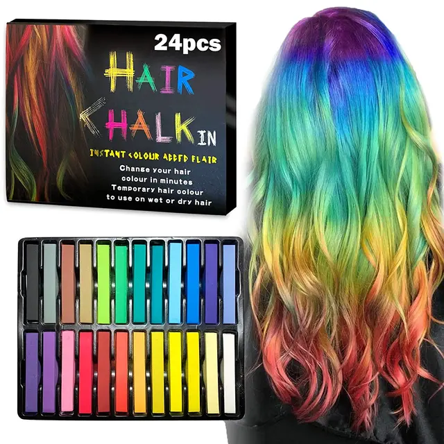 Toys for girls, chalk hair dye for girls, New Year’s birthday party role play DIY Children’s Day, Christmas gifts 1