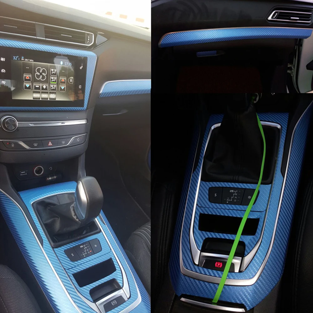 Для peugeot 408- внутренняя Центральная панель управления дверная ручка 3D/5D наклейки из углеродного волокна наклейки аксессуары для стайлинга автомобилей
