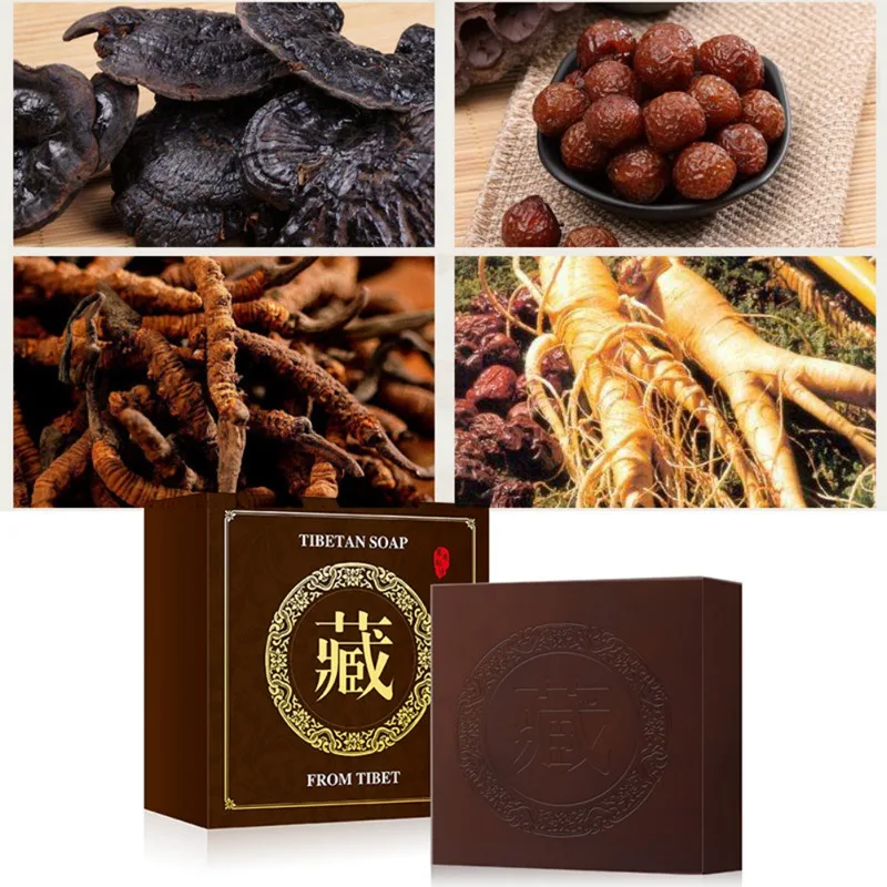 Wholesale Tibetan Formula Soap Moisturizing Oil-Control Remove Blackheads Anti-Acne Firming Skin Herbal Hand-made