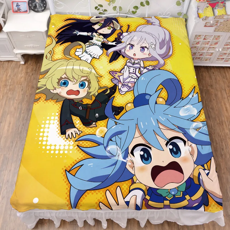 ysj1 August японское аниме Re Zero kara Hajimeru Isekai Seikatsu постельное белье из молочного волокна и фланелевое одеяло летнее одеяло 150x200 см - Цвет: ysj1